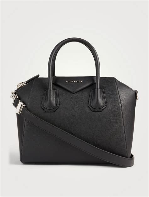 givenchy antigona small pebbled leather in black|Women's Designer Antigona .